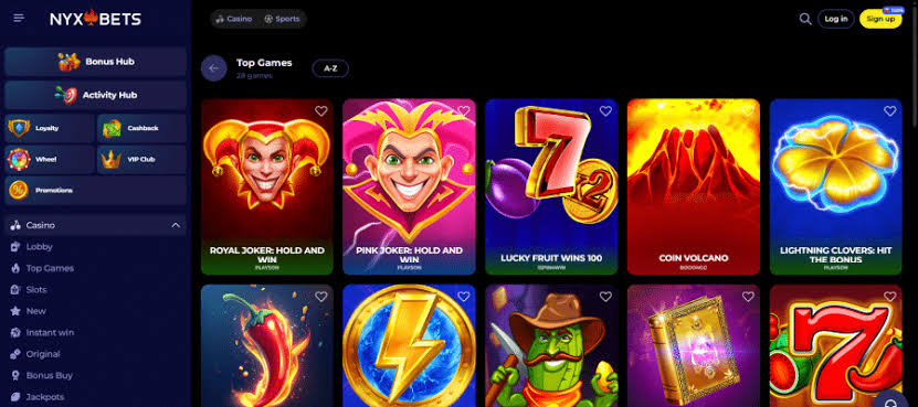 NyxBets app – live casino tafel